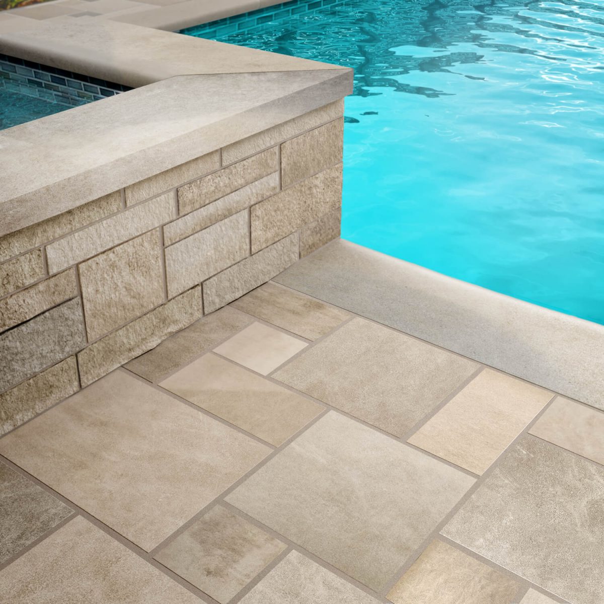 Full Color Blend Indiana Limestone pavers | Swenson Granite | 100%
