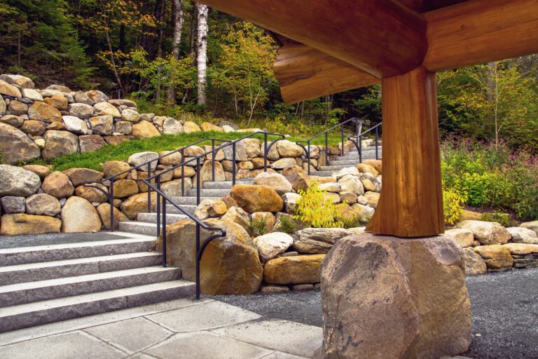 Reconstructed Moosilauke Ravine Lodge Bridges Past and Present with Natural Stone and Locally Sourced Wood